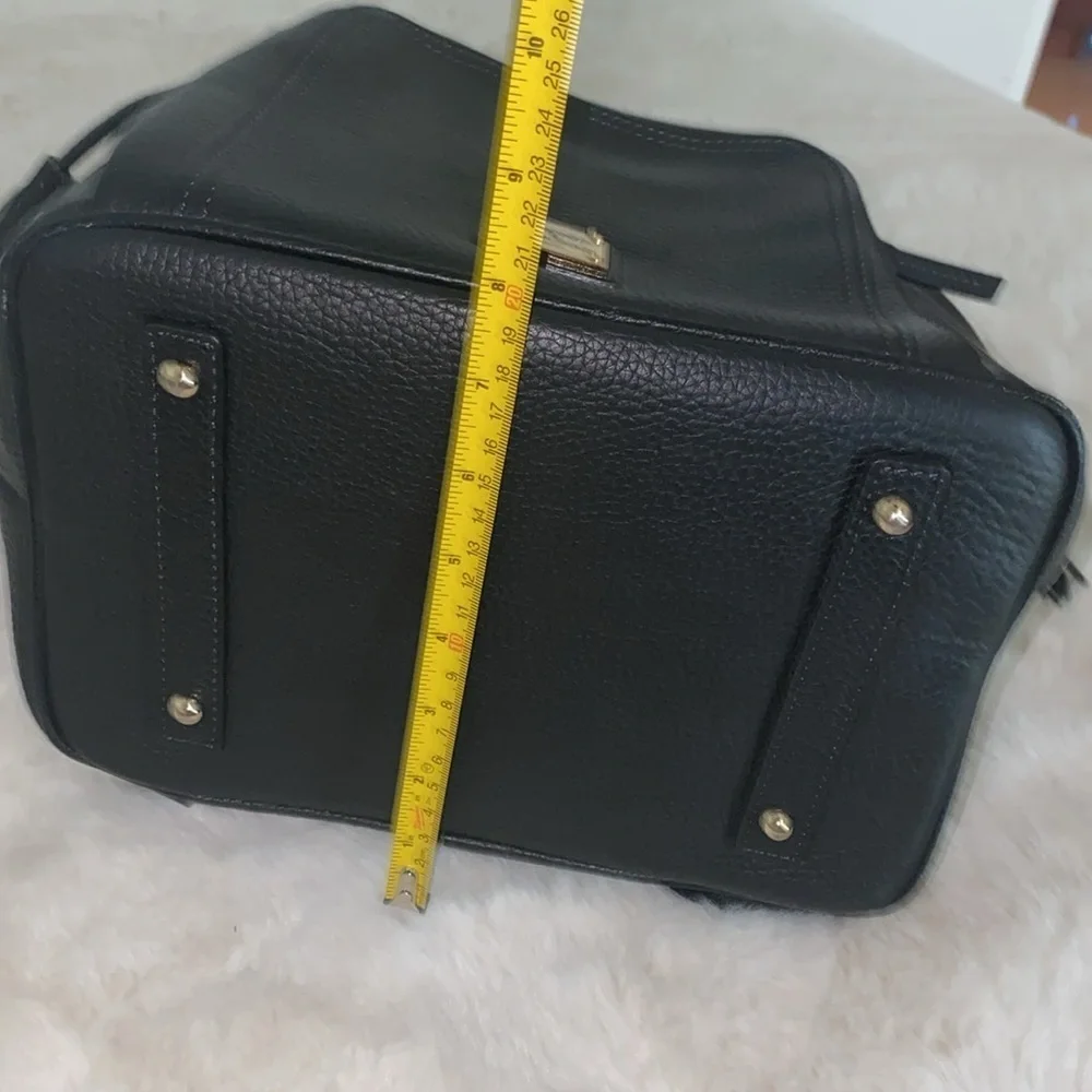 Y2K Black Leather Dooney & Bourke XL Backpack with Pink Lining